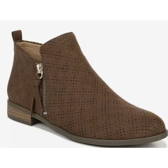 Dr Scholls Ankle Booties Brown Fx Suede Western Dark Academia Fairy Grunge 10 M - Picture 5 of 5